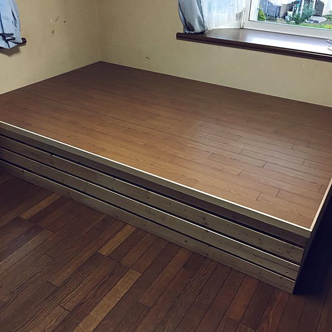 リビング 2 4材 1 4材 Diy 小上がり などのインテリア実例 17 09 04 21 40 04 Roomclip ルームクリップ