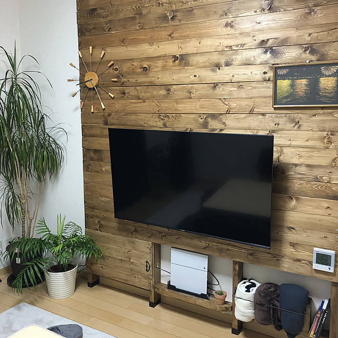 DIY/壁掛けテレビ/DIY初心者/ディアウォール/賃貸インテリア...などのインテリア実例 - 2019-12-04 16:43:03