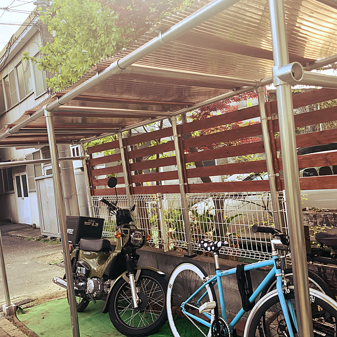 自転車置き場diy 単管パイプ Diyのインテリア実例 21 04 04 00 27 57 Roomclip ルームクリップ