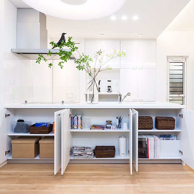 前面収納 ラクシーナ キッチン カップボード 泉北ホーム などのインテリア実例 17 12 09 19 57 51 Roomclip ルームクリップ