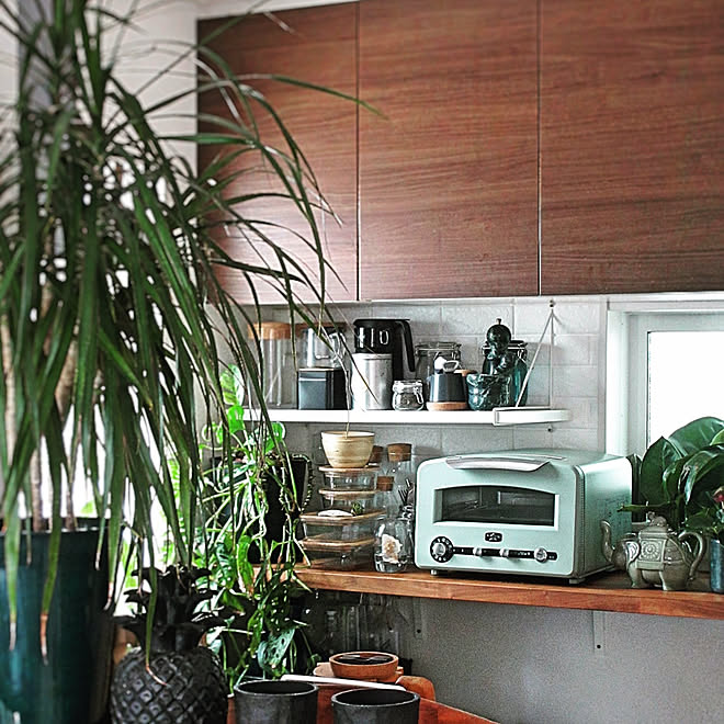 キッチン アラジントースター おしゃれ家電 おうち快適化計画 グラファイト などのインテリア実例 21 07 22 21 51 21 Roomclip ルームクリップ