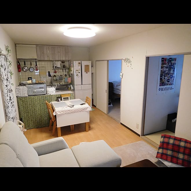 部屋全体/リビングダイニング/賃貸/2人暮らし/狭いキッチンのインテリア実例 20170501 185527 ｜ RoomClip