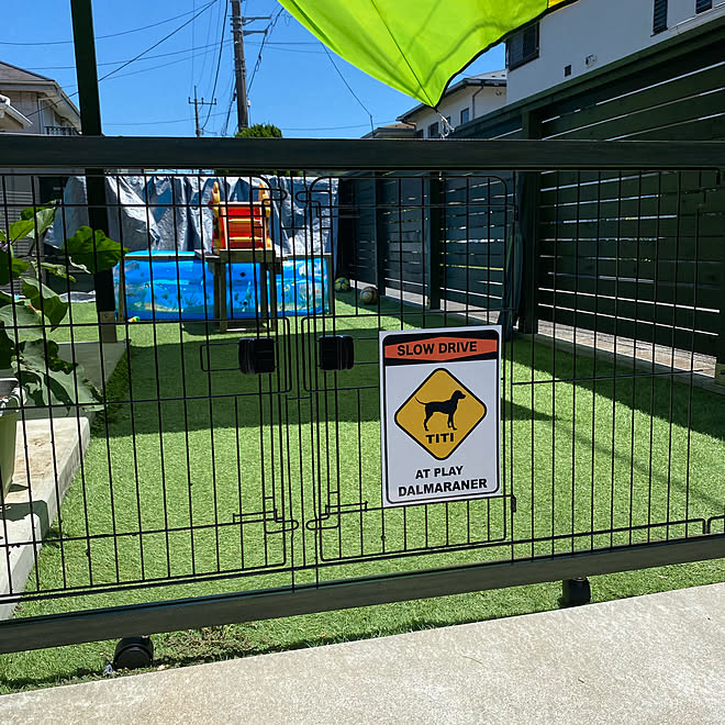 ドッグラン/DIY/ゼロキューブ/いぬと暮らす/人工芝の庭...などのインテリア実例 20210728 192132