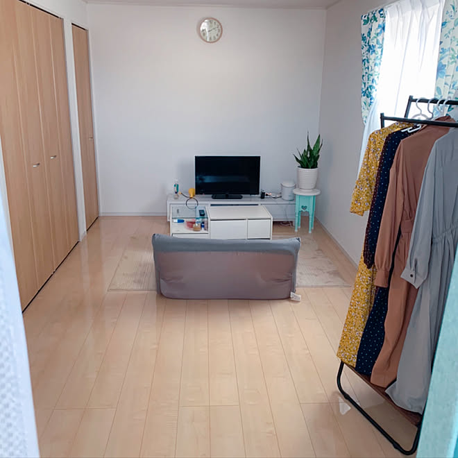 娘の部屋です♡/DCMブランド/DCM/ハンガーラック/いつもみて頂き有難う御座います(^^)&hellip;などのインテリア実例 202008