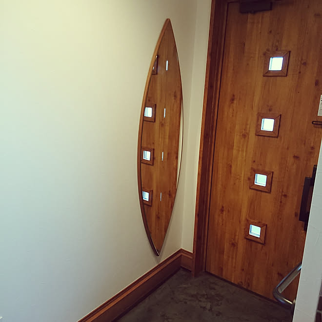 玄関 入り口 お気に入り ポラダ サーフミラー サーフミラー ポラダ などのインテリア実例 19 05 08 08 01 34 Roomclip ルームクリップ