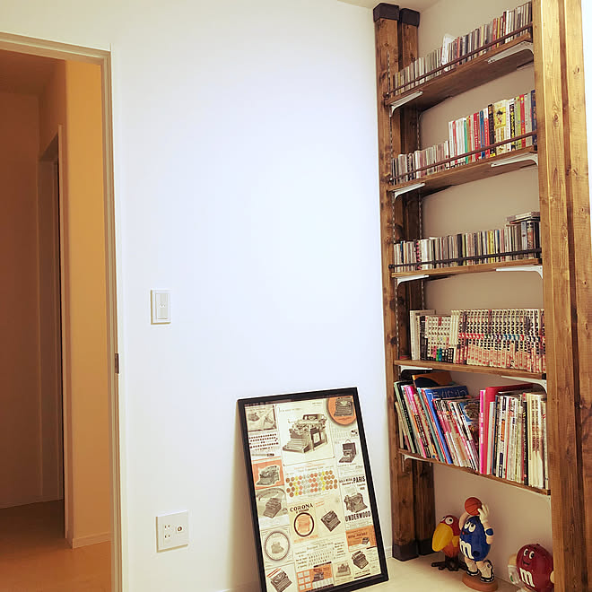棚/可動式棚DIY/オイルステイン ウォルナット/ウォールナット/ディアウォール&hellip;などのインテリア実例 20190113 17