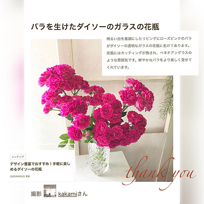 記録用 8 9 つるバラのドライ Roomclip Mag 掲載 ダイソーの花瓶 などのインテリア実例 08 09 23 54 47 Roomclip ルームクリップ