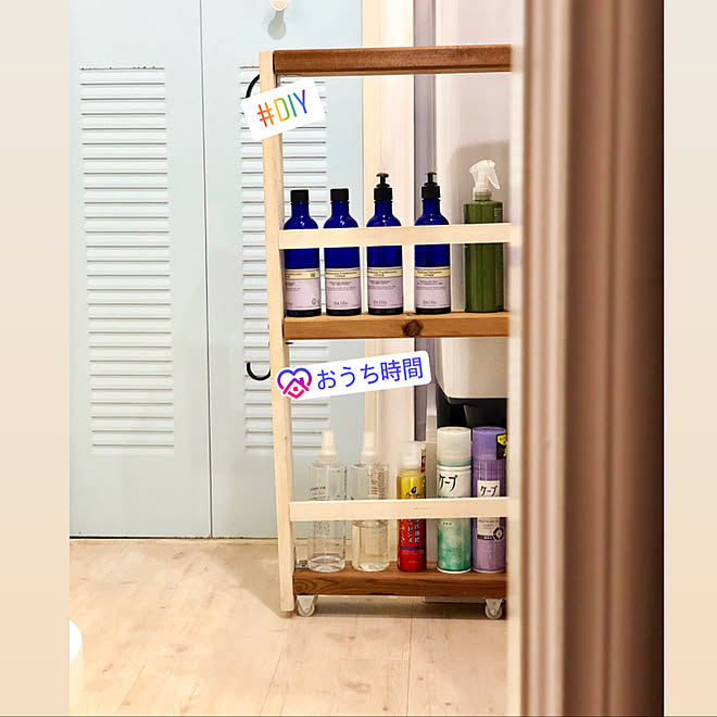 洗面所 隙間収納diy 隙間収納棚 Diy コレ Diyしたよ などのインテリア実例 05 03 22 50 01 Roomclip ルームクリップ