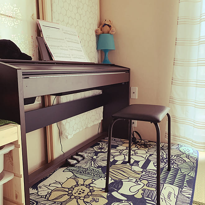 和室 ピアノ ラグ リビングのインテリア実例 05 19 08 39 08 Roomclip ルームクリップ