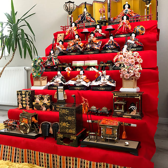 壁/天井/オルゴール付き/7段飾り/お雛様/年季入ってます&hellip;などのインテリア実例 20190218 115342