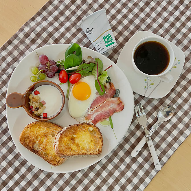 ヨーグルト モーニング ワンプレート 朝ごはん 朝ご飯 などのインテリア実例 02 23 09 34 44 Roomclip ルームクリップ