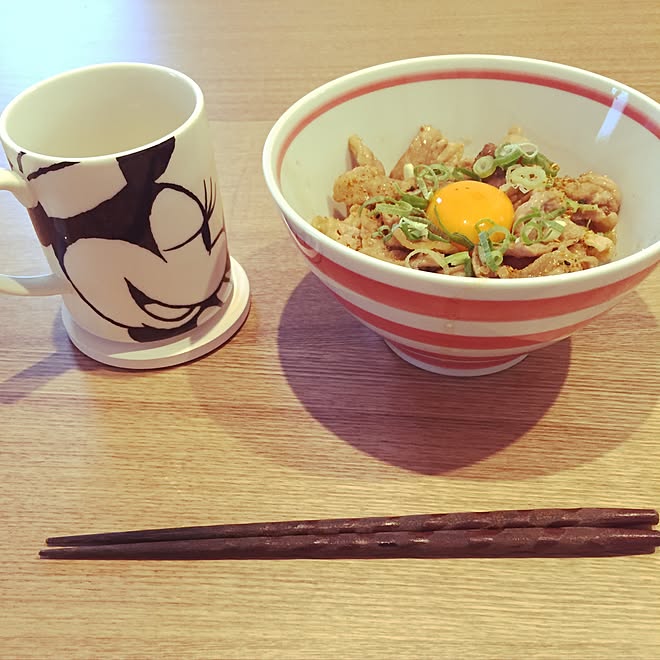 お昼ごはん ディズニー マグカップ どんぶり 食器 などのインテリア実例 16 09 06 14 24 39 Roomclip ルームクリップ
