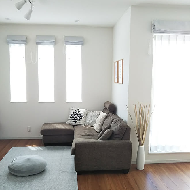 部屋全体 シンプル グレー ブラウン ウォールナット などのインテリア実例 09 18 18 17 15 Roomclip ルームクリップ