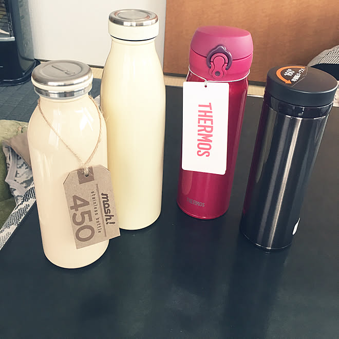 キッチン Mosh ボトル サーモス マイボトル 黒パグ などのインテリア実例 18 03 03 14 47 02 Roomclip ルームクリップ
