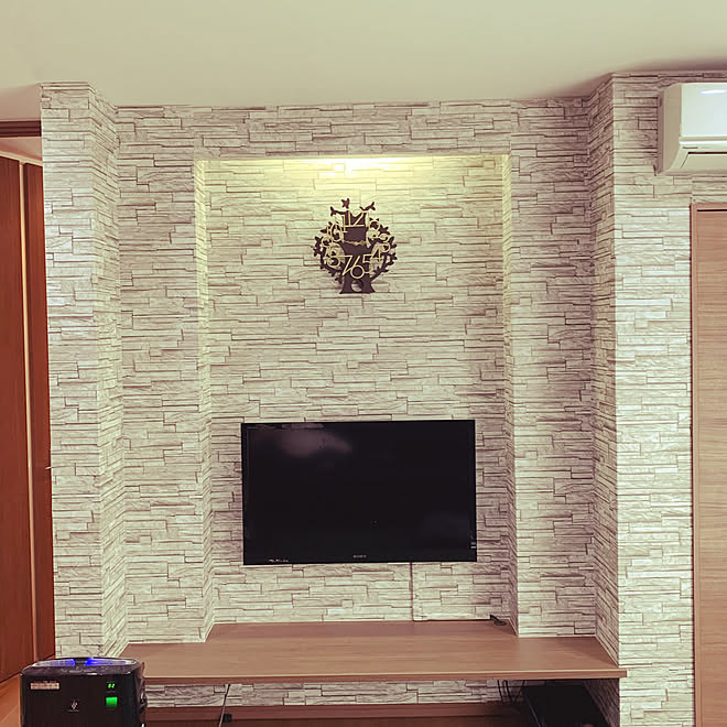 壁掛けテレビ 壁掛けテレビdiy Diy 北欧 リノベーション などのインテリア実例 05 17 18 56 08 Roomclip ルームクリップ