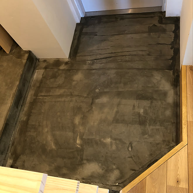 中古マンションリノベーション 土間玄関 クリア塗装 クリア塗装仕上げ リノベーション などのインテリア実例 05 17 23 35 32 Roomclip ルームクリップ