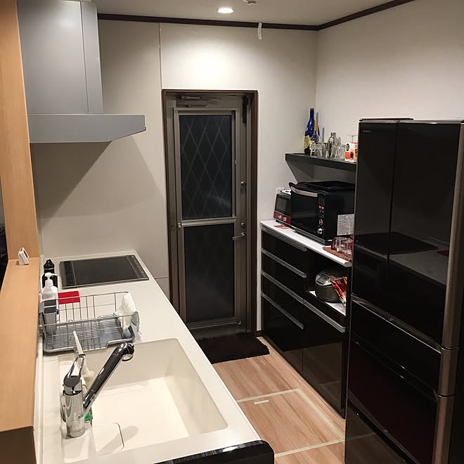 キッチン 白と黒 一人暮らしのインテリア実例 17 06 13 23 26 46 Roomclip ルームクリップ