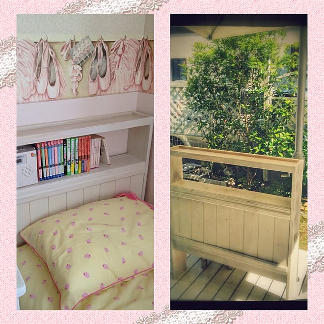 ベッド周り ヘッドボードdiy Diy カインズホームのペンキ ニトリ などのインテリア実例 15 12 27 18 42 35 Roomclip ルームクリップ