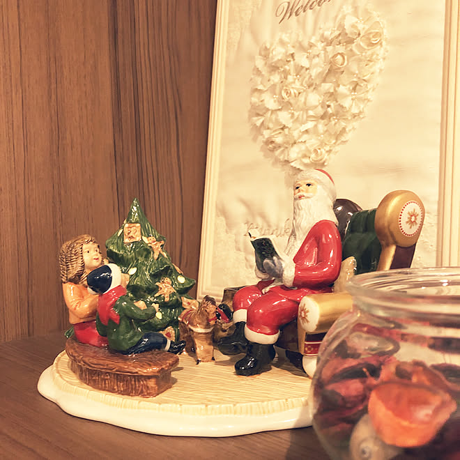 ビレロイボッホクリスマス アンティーク 雑貨 玄関 入り口 クリスマスディスプレイのインテリア実例 12 16 00 44 08 Roomclip ルームクリップ