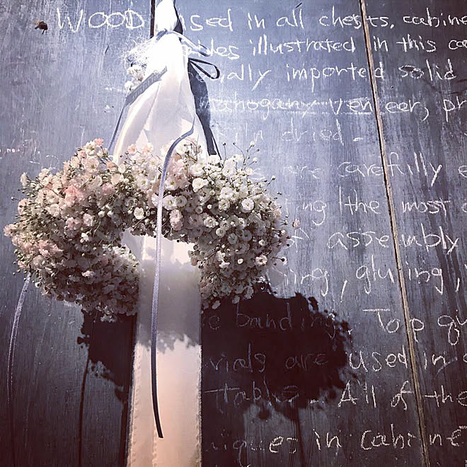 かすみ草 フライングリース おしゃれで可愛く いつもいいね コメありがとうございます マイホーム記録 などのインテリア実例 19 03 28 23 25 08 Roomclip ルームクリップ