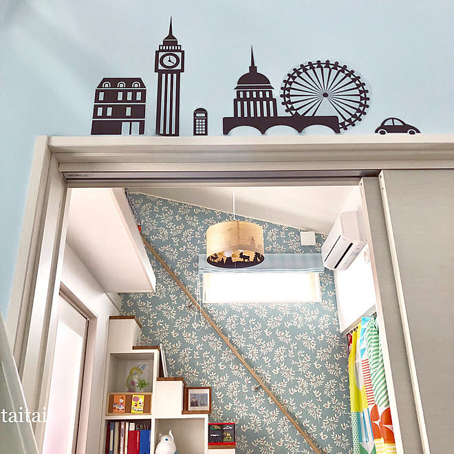 壁 天井 ムーミン 18 9 15 ロフトのある部屋 ウォールステッカー などのインテリア実例 18 09 15 27 03 Roomclip ルームクリップ