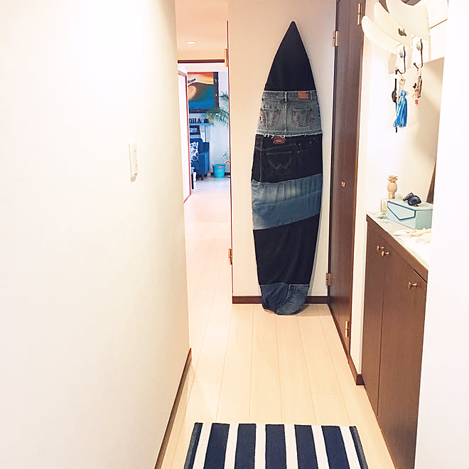 玄関 夏 Aloha 西海岸インテリアに憧れ中 サーフスタイル などのインテリア実例 19 08 09 08 36 55 Roomclip ルームクリップ