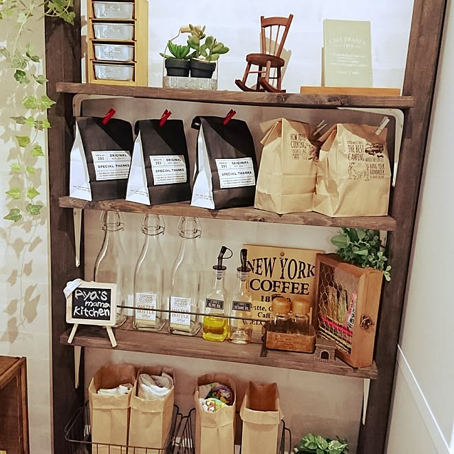 キッチン/ダイソー/セリア/フェイクグリーン/雑貨...などのインテリア実例 - 2017-01-19 11:44:49