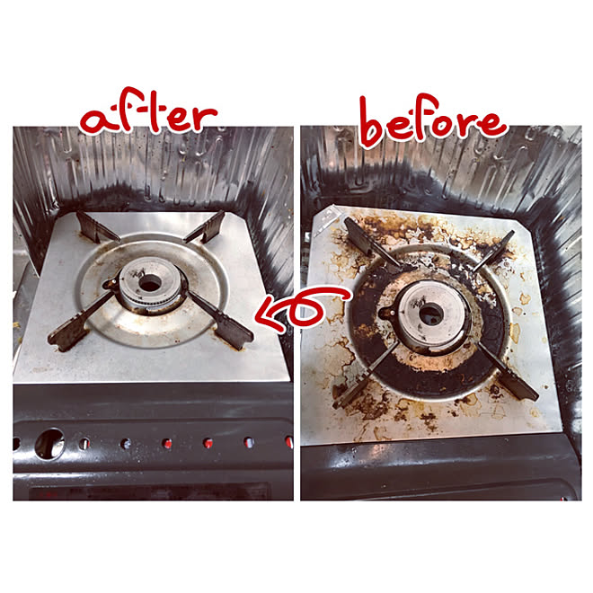 油汚れ カセットコンロ 掃除 キッチンのインテリア実例 21 03 10 21 31 11 Roomclip ルームクリップ