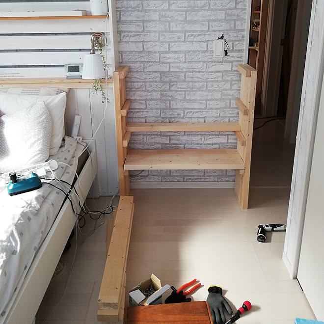 寝室 棚 Diy interior