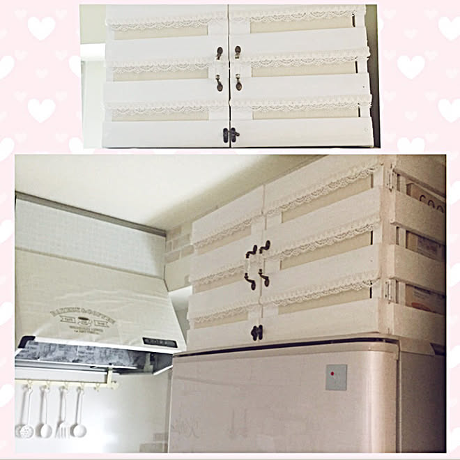 棚 良かったら見てください すのこ Diy 冷蔵庫上 などのインテリア実例 17 08 12 11 16 16 Roomclip ルームクリップ