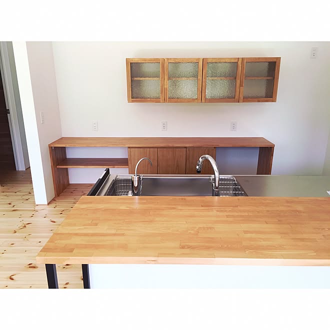 キッチン/吊り戸棚/造作家具/リクシルキッチン/キッチンカウンターのインテリア実例 20170110 122712 ｜ RoomClip（ルームクリップ）