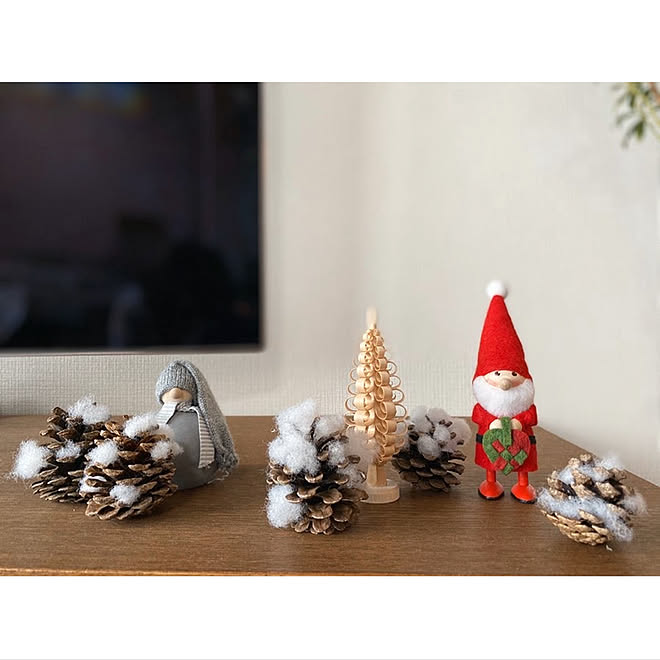 クリスマスディスプレイ 工作 100均 サンタクロース アクタス などのインテリア実例 19 12 13 17 52 02 Roomclip ルームクリップ
