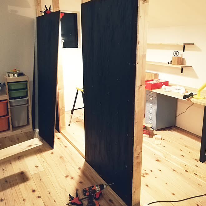 ベッド周り Diy 黒板塗料 ボルダリングウォール ジョイフル本田のインテリア実例 19 05 19 21 33 52 Roomclip ルームクリップ