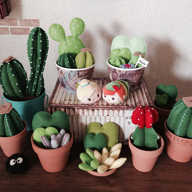 フェイクサボテン フェイク多肉 サボテン ハンドメイド 手作り などのインテリア実例 19 07 25 10 24 06 Roomclip ルームクリップ