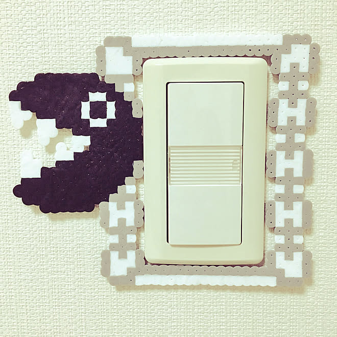 マリオ ワンワン アイロンビーズ 壁 天井 スイッチカバー Diyのインテリア実例 18 02 18 18 39 55 Roomclip ルームクリップ