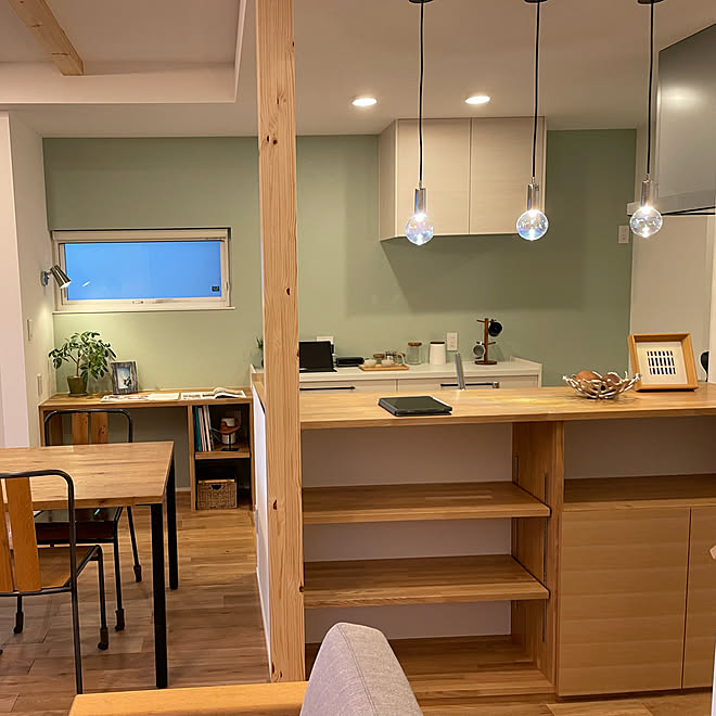 マイホーム ペンダントライト キッチン ナチュラル 照明 などのインテリア実例 22 06 10 17 19 16 Roomclip ルームクリップ