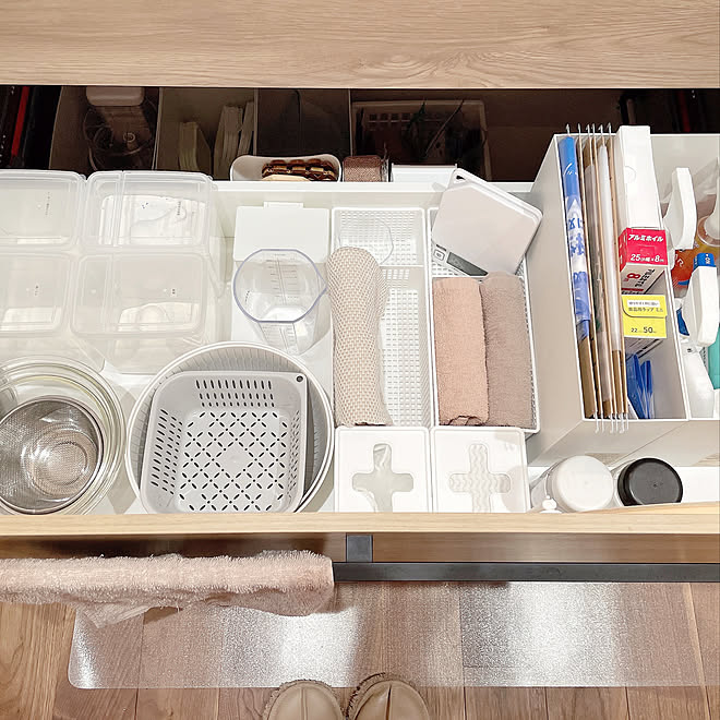 キッチン収納 クリナップ ステディア クリナップ コースター収納 輪ゴム収納 などのインテリア実例 21 10 02 16 03 Roomclip ルームクリップ