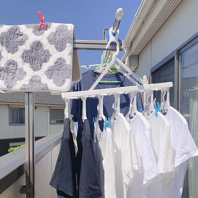 2階ベランダ 洗濯物を干すところ ベランダ 100均 ニトリ などのインテリア実例 19 05 25 10 13 Roomclip ルームクリップ