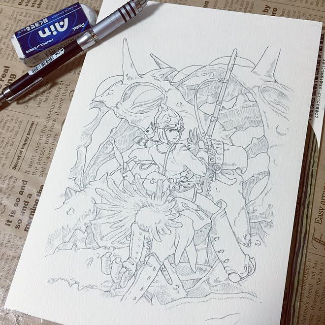 机 下書き 趣味 ジブリ 壁に飾る絵になる予定のインテリア実例 15 05 10 01 36 42 Roomclip ルームクリップ