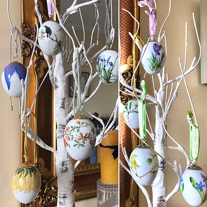 Ledツリー 白樺ツリー イースター イースターエッグ ロイヤルコペンハーゲン などのインテリア実例 21 03 13 21 13 23 Roomclip ルームクリップ