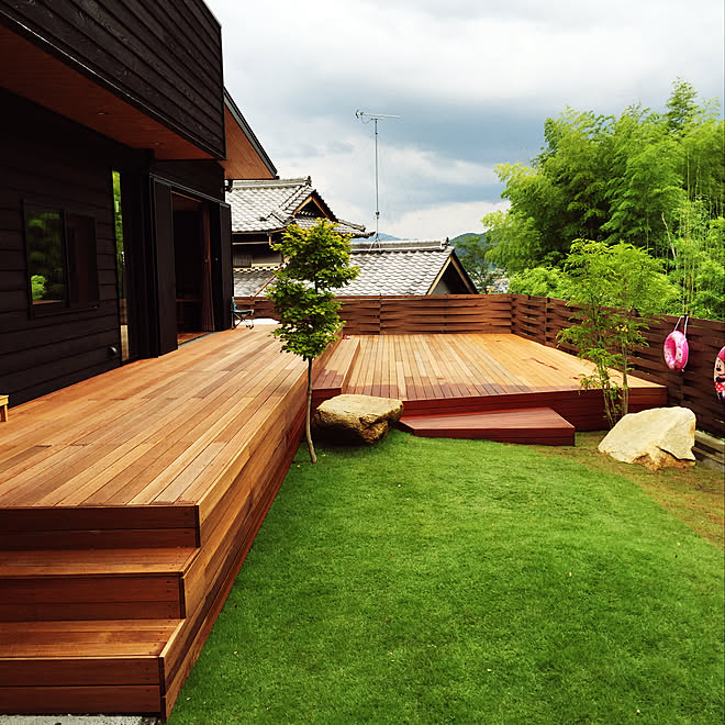 ウッドデッキ 男前 カフェ風 ガーデニングのインテリア実例 17 12 02 00 14 06 Roomclip ルームクリップ