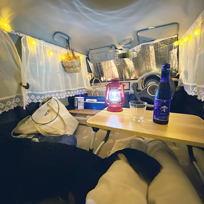 車中泊仕様 ラパンショコラ サリュ 雑貨 カーピクニック などのインテリア実例 22 05 28 18 24 19 Roomclip ルームクリップ