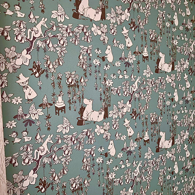 ムーミン サンゲツ壁紙 ブルーが好き クローゼットクロス 壁 天井のインテリア実例 21 10 12 18 05 42 Roomclip ルームクリップ