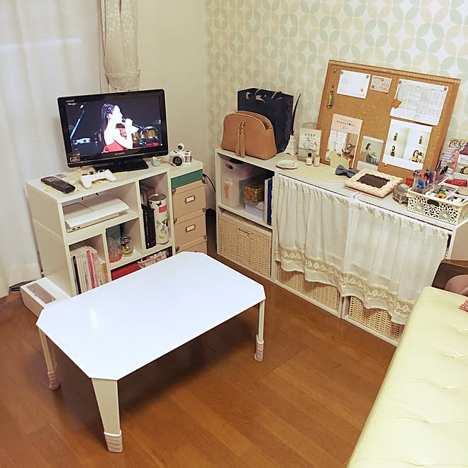 リビング アイボリー 一人暮らし カラーボックス 雑貨のインテリア実例 16 09 02 18 48 Roomclip ルームクリップ
