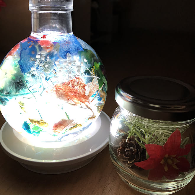 玄関 入り口 ハーバリウム 100均大好き クリスマス 冬 などのインテリア実例 17 12 05 23 25 31 Roomclip ルームクリップ