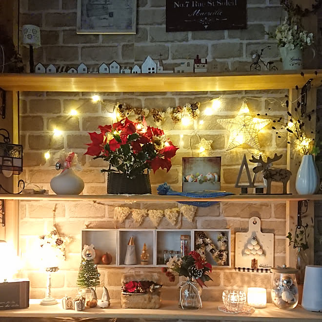 壁/天井/クリスマス/ひとり暮し/賃貸インテリア/いつもいいねやコメありがとうございます♡...などのインテリア実例 - 2018-11-15 20:27:45
