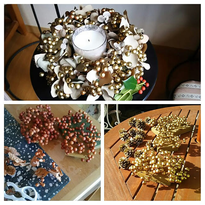 机 わたしのハンドメイド 秋 癒しの空間 花あそび 自然の恵みに感謝 などのインテリア実例 11 21 10 54 22 Roomclip ルームクリップ