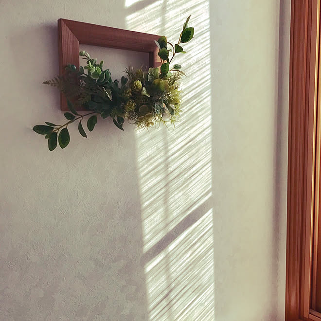 ウォールグリーンdiy フレーム 100均 ダイソー すだれ などのインテリア実例 19 07 17 18 45 45 Roomclip ルームクリップ