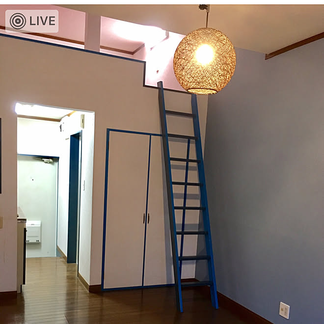 部屋全体 壁紙 Diy 賃貸でも楽しく ロフトのある部屋 などのインテリア実例 17 09 14 23 04 29 Roomclip ルームクリップ