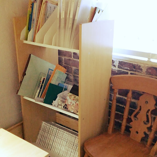 棚/山善/こども部屋/山善収納部/ブリックタイルの壁&hellip;などのインテリア実例 20181102 093926